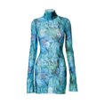 thumbnail image 2 of Txlixc Vestido de verano para mujeres, TUL floral de malla Txlixc moda, 2 of 9