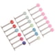 thumbnail image 1 of 20 piezas moda lengua barra labio labret anillos barra joyería - forma forma forma acrílica a rayas Jinwen Barra de anillo del perno prisionero de la lengua, 1 of 7