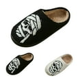 thumbnail image 2 of LIJCC Women Men Halloween Skeleton Slippers Retro Soft Plush Fuzzy Foam Fur Lined House Slippers Comfy Bedroom Indoor Holiday Outdoor Shoes Home Winter Shoes, 2 of 8