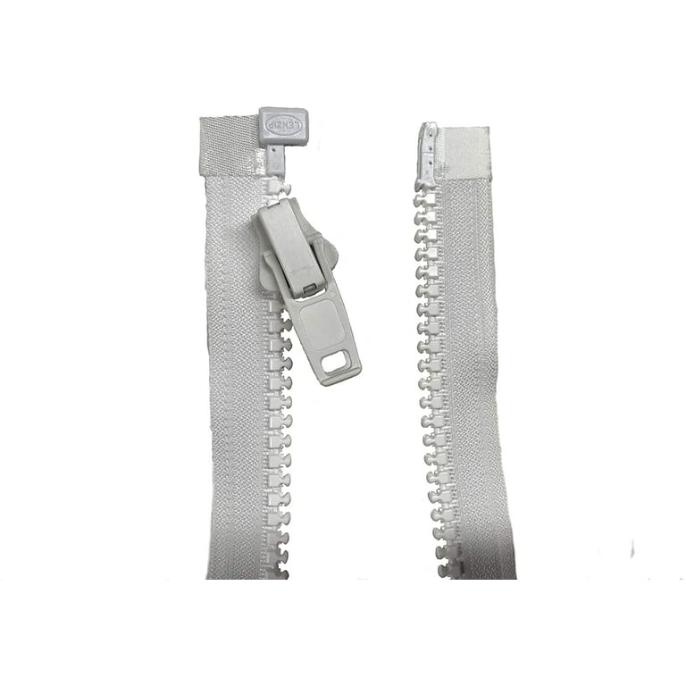 30inch - Aluminum Metal -Teeth Zipper - Number 5 - Separating - Black or  White Only - YKK Zippers - Excellent for Leather Jackets