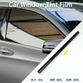 thumbnail image 3 of Unique Bargains Carbon 1 PLY Car Window Tint Film VLT 5% IRR 50% UVR 54% Black 10Ft x 36in Privacy Film 1mil PET 1 Pc, 3 of 8