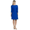thumbnail image 4 of Women's Three-Quarter Sleeve Swing Dress, ROYAL BLUE, L, 4 of 5