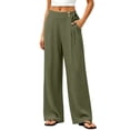 thumbnail image 2 of CHGBMOK Wide Leg Pants for Women Dressy High Waisted Flowy Lounge Palazzo Pant Beach Vacation Clothes, 2 of 8
