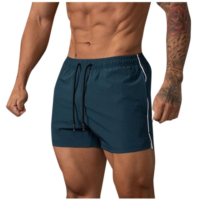 Plebaso Men's Gym Shorts Quick Dry Athletic Running Shorts Lightweight Workout Bodybuilding Training Shorts