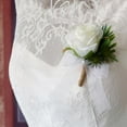 thumbnail image 2 of Boutonniere Groom Men's Groomsmen Best Man Boutineer Artificial, 2 of 7