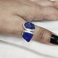 thumbnail image 4 of AAA Lapis Lazuli Ring, Rough Lapis Lazuli Ring, Afghani Lapis, Adjustable Double Stone, 925 Sterling Silver, Womens Ring, Christmas, Thanksgiving, Handmade, Statement Jewelry, Rough Gemstone Jewelry, 4 of 6