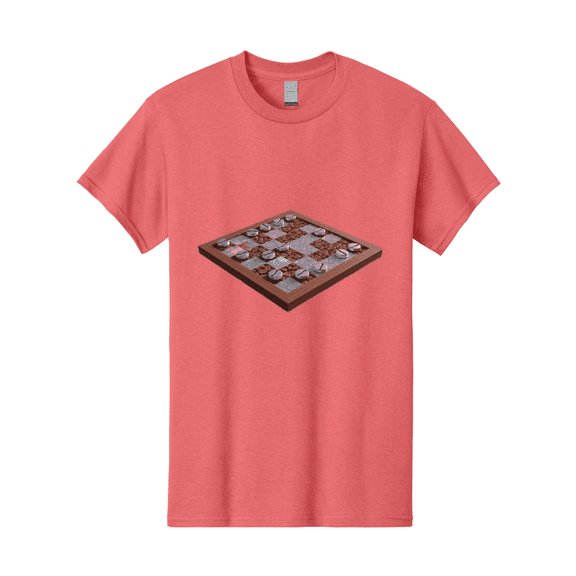 Checkerboard Mens Graphic Tee, 100% Cotton, Casual Summer Wear BAA282