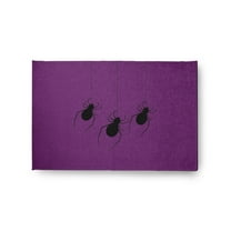 Simply Daisy Hanging Spiders Amethyst Halloween Chenille Area Rug, 2' x 3'