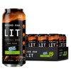Beyond Raw LIT Ready to Drink PreWorkout, Energy, Focus, Intensity and Pumps, Nitric Oxide Boost, Zero Sugar, 250mg Caffeine with Beta Alanine, JOLLY RANCHER Green Apple, 16oz, 12 Cans
