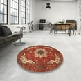 thumbnail image 4 of Ahgly Company Machine Washable Indoor Square Abstract Tomato Red Area Rugs, 8' Square, 4 of 7