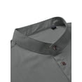 thumbnail image 2 of sogami Men's Henley Collar Short Sleeve Button Up Shirt Casual Linen Shirt, 2 of 8