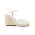 thumbnail image 3 of BLISSFUL STEP Women's Espadrille Platform Closed Toe Lace Wedge Heel Sandals 7, 3 of 8