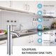 thumbnail image 5 of Grifo de baño Mezclador monomando para lavabo Grifo alto moderno para lavabo Grifo para lavabo de latón macizo Mezclador monomando para lavabo Adecuado para lavabo de baño Cromo, 5 of 5