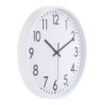 thumbnail image 1 of Reloj de pared Uxcell de 12 pulgadas, reloj de pared redondo silencioso y sin tictac con números en 3D, blanco, 1 of 6