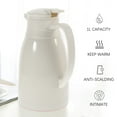 thumbnail image 3 of Thermal Coffee Carafe Stainless Steel Tea Carafe Double Walled Vacuum Flask Insulated Flask Beverage Dispenser Water Kettle Jar Hot Water Jug 1L, 3 of 6