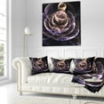 thumbnail image 3 of Designart Purple Ideal Fractal Flower with Pollen - Floral Throw Pillow - 16x16, 3 of 5