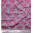 thumbnail image 1 of Soimoi Poly Georgette Fabric Bird & Heart Printed Fabric 1 Yard 42 Inch Wide, 1 of 3