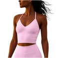 thumbnail image 2 of RKSTN Women's Workout Tank Tops Oversized Halter V Neck Open Back Athletic Tanks Moisture Wicking Quickly Dry Gym Yoga Tank Womens Casual Solid Summer Regular Fits Sport Cmaislove Shirts, 2 of 7