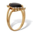 thumbnail image 2 of .33 TCW Cubic Zirconia and Simulated Marquise Onyx 14k Gold-Plated Cabochon Ring, 2 of 5