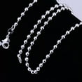 thumbnail image 3 of QQTDFG Wholesale 925 Sterling Solid silver 3MM Beads Chain Women Men Necklace 16-24inch-22inches, 3 of 8
