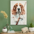 thumbnail image 3 of Basset Hound Dog Canvas Billiards Canvas – Funny Basset Hound Dog Canvas Artwork, Funny Dog Wall Art for Billiards Room or Pet Shop, 3 of 5
