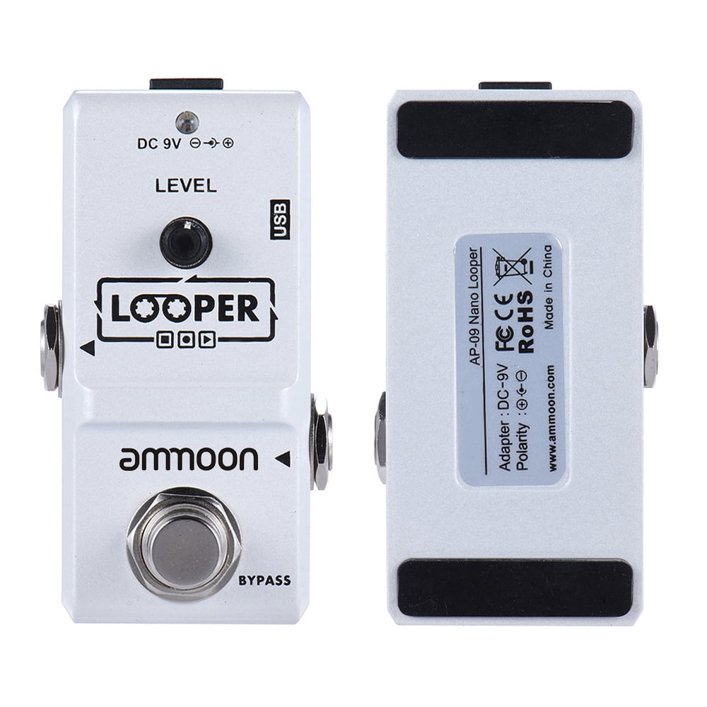 Sorven Electric Guitar Effector AP-09 Nano Loop Electric Guitar Effect Pedal Looper True Bypass Unlimited Overdubs 10 Minutes Recording with USB Cable