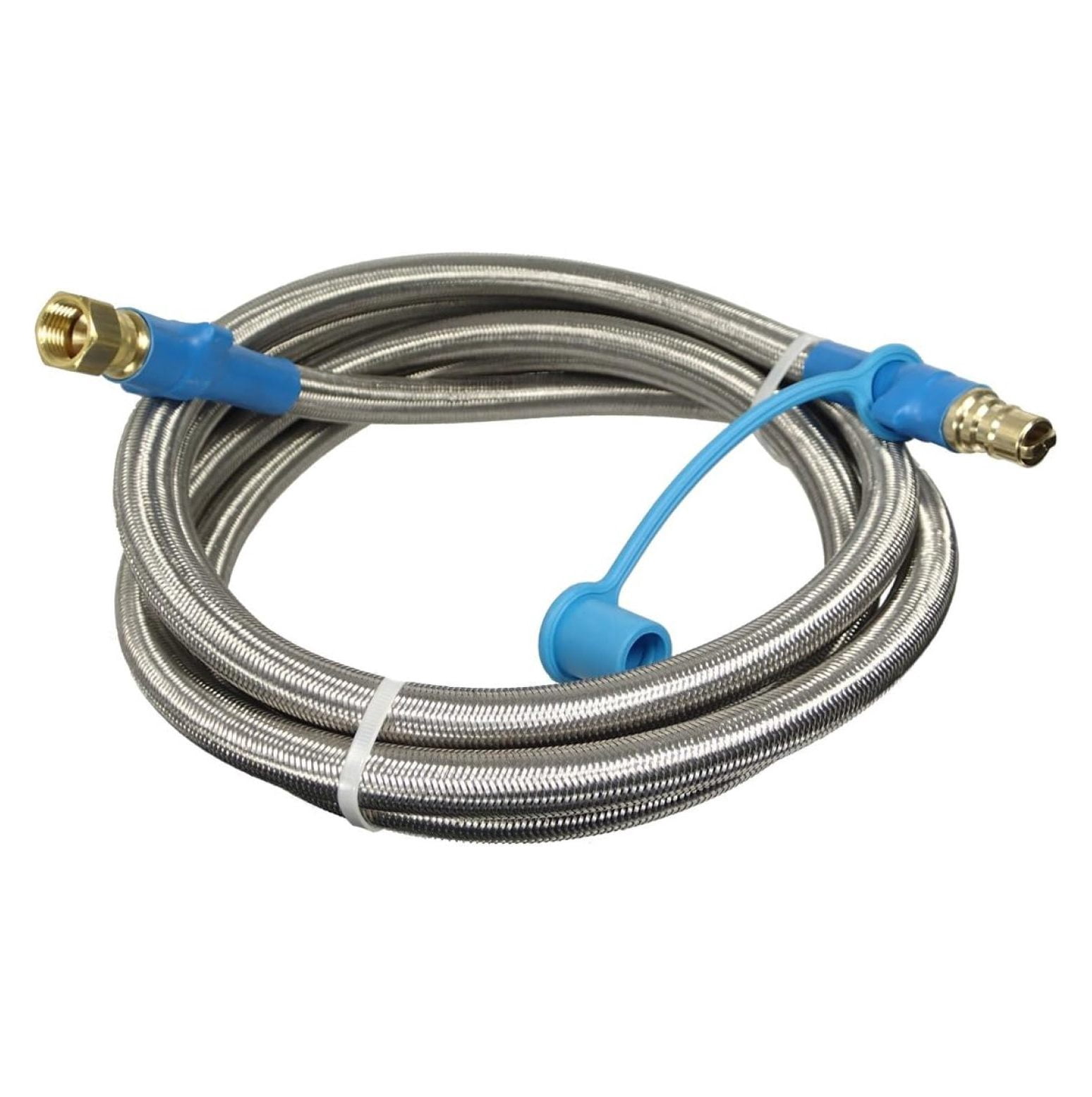 M.B. Sturgis Inc. 3/8" ID Stainless Steel Overbraid Quick Disconnect Gas Connector (6 Feet)