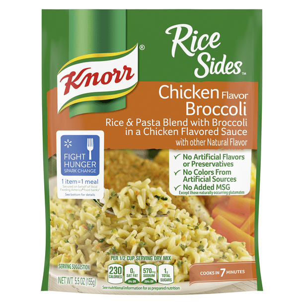 Knorr Rice Side Dish Chicken Broccoli 5.5 oz - Walmart.com - Walmart.com