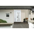 thumbnail image 3 of Front Exterior Prehung FiberGlass Door Frosted Glass / Manux 8312 White Silk / Side and Top Exterior Window / -W36+16" x H80+14"-Left-hand Inswing, 3 of 5