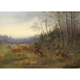 thumbnail image 3 of Moritz Müller 24x18 Black Modern Framed Museum Art Print Titled - Deer Hunt, 3 of 5