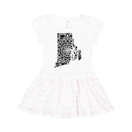 

Inktastic Rhode Island Silhouette Mandala Gift Toddler Girl Dress