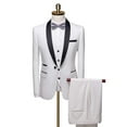 thumbnail image 5 of ETHAN Trajes Para Hombres De Vestir Suit for Men Wedding Slim Fit 3 Piece Suits for Mens Tuxedo Prom Party White XL, 5 of 7