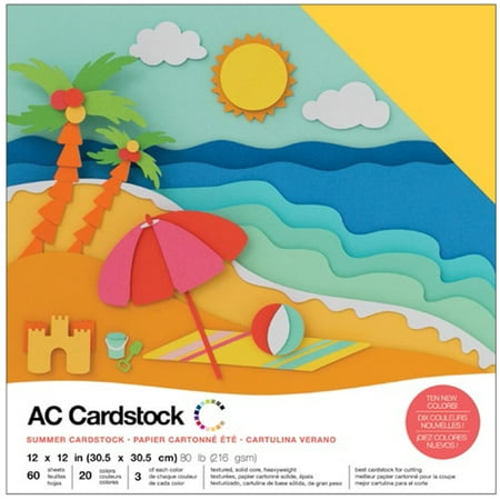 12 Cardstock Multi Pack - American Crafts Variety Cardstock Pack 12