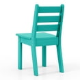 thumbnail image 3 of WestinTrends Treehouse Outdoor HDPE Kids Plastic Toddler Dining Chair (Set of Two), Turquoise, 3 of 15