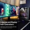 thumbnail image 2 of Thinsony 2x Gaming Accessories with Cable Clips Desktop Universal Streamdeck Controller Holder Safe Game Desks Accessory Headphone Rack Transparent, 2 of 6