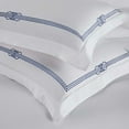 thumbnail image 6 of Superior Moonlawn Embroidered Cotton Duvet Cover Set, Full/Queen, White/Navy Blue, 6 of 11