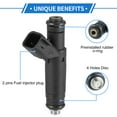 thumbnail image 3 of 6 Pcs Inyector de combustible No.YF1Z9F593AD Boquilla de inyección de combustible para Ford Ranger 2001-2003 3.0L, Negro, 3 of 7