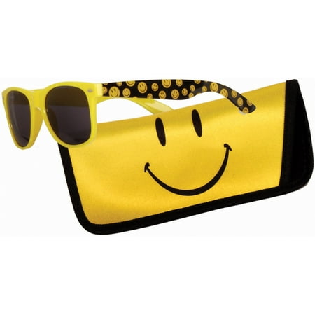 SPOONTIQUES 18261 SMILEY FACE SUNGLASSES W/POUCH