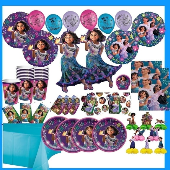 Mirabel Party Supplies Set for 16 Guests (86 Pieces!) - Encanto Theme
