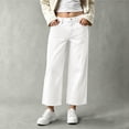 thumbnail image 4 of GUACER Straight Leg Jeans for Women Trendy High Waisted Solid Cropped Casual Loose Denim Pants with Pockets, 4 of 5