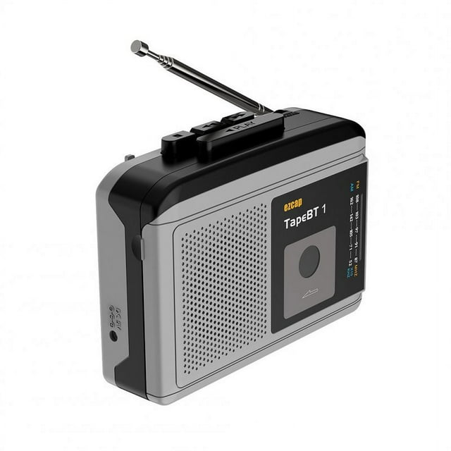 Lecteur de Cassettes Machine à Cassettes Radio AM FM Haut-Parleur Intégré Lecteur de Cassettes Rétro Gris Foncé