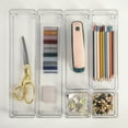 thumbnail image 5 of Martha Stewart Miles Plastic Stackable Office Desk Drawer Organizers, Various Sizes, Set of 6, 5 of 10