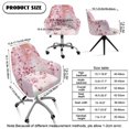 thumbnail image 7 of Xoenoiee Butterfly Cherry Blossom Print Curved Back Dining Chair Covers with Arms Bar Stool Covers with Armrest Reusable Modern Accent Vanity Chair Slipcover with Elastic Bottom, Easy to Install, 7 of 7