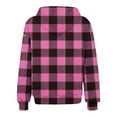 thumbnail image 4 of Viikei Halloween Clearance Womens Halloween Costumes Women's Plaid Loose Fitting Long Sleeved Hoodie Sweater Top Long Jacket, 4 of 5