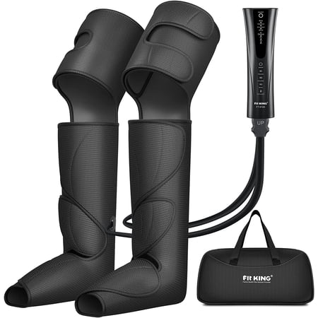 FIT KING Foot and Leg Massager for Circulation and Relaxation with Hand-held Controller 3 Modes 3 Intensities FT-012A