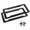 10uds. Cubierta de placa de matrícula cubierta de etiqueta de licencia accesorios de coche de fibra de carbono negro