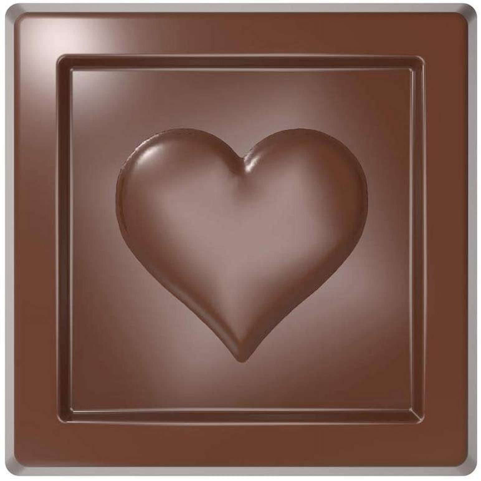 Chocolate World CW2372 Polycarbonate Chocolate Heart Mold 30 x 36 x