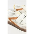 thumbnail image 4 of Sam Edelman Talia Optic White/Retro Orange/Yellow Rounded Toe Low Top Sneakers (Optic White/Retro Orange/Yellow, 9), 4 of 4