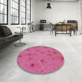 thumbnail image 4 of Ahgly Company Machine Washable Indoor Rectangle Transitional HotPink Area Rugs, 7' x 10', 4 of 7