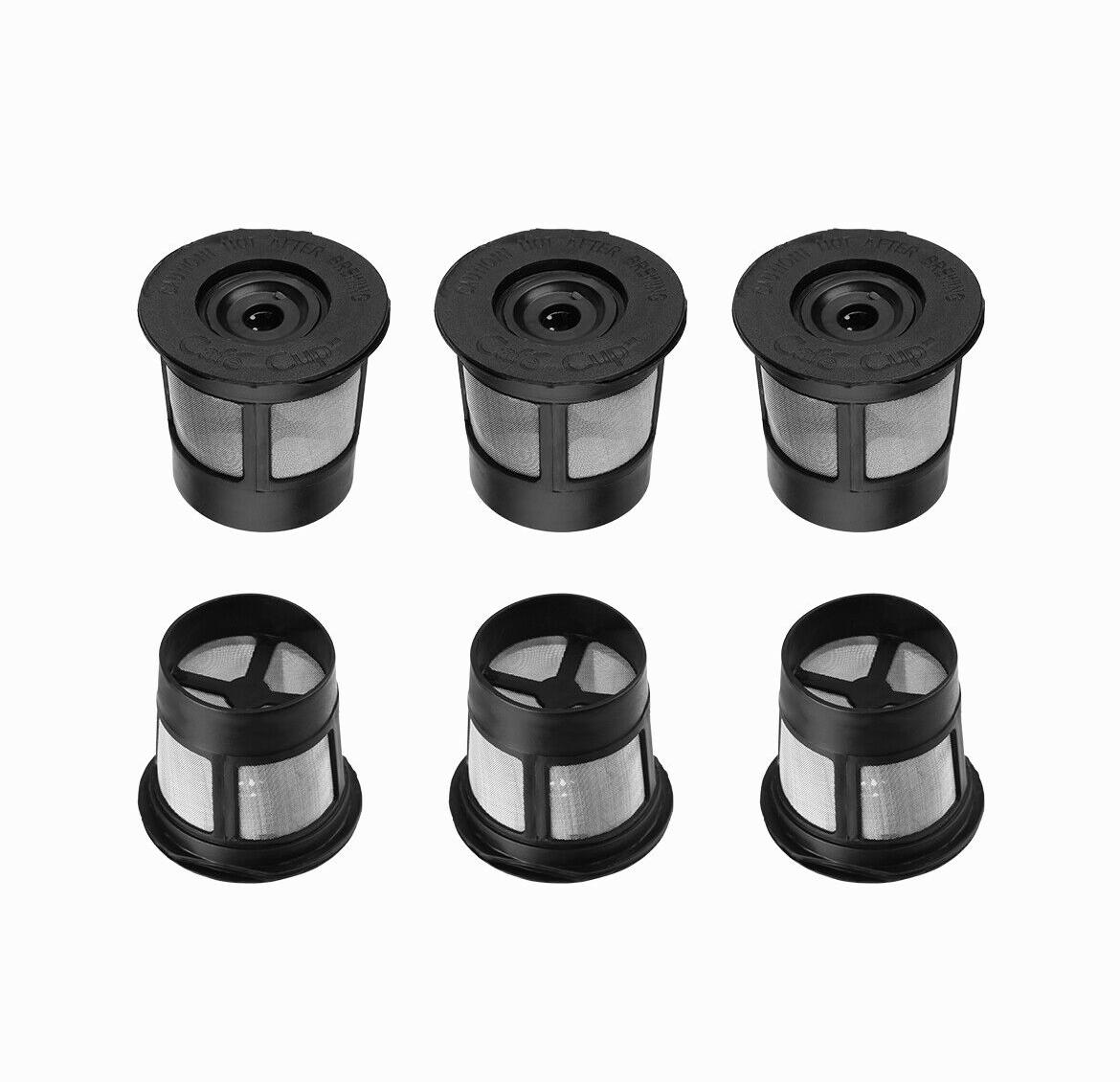 Black Refillable Reusable Single K-Cups 
